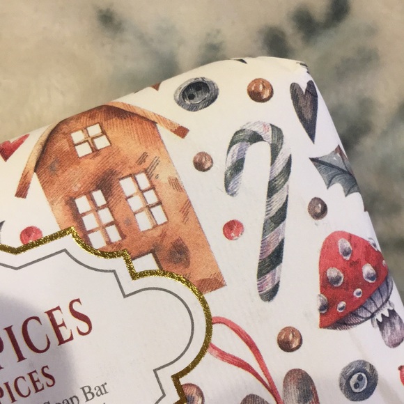 Zeni Italian Apple & Spices Scented Large Soap Bar cute Christmas Wrap NWT 9.1oz - Picture 12 of 13